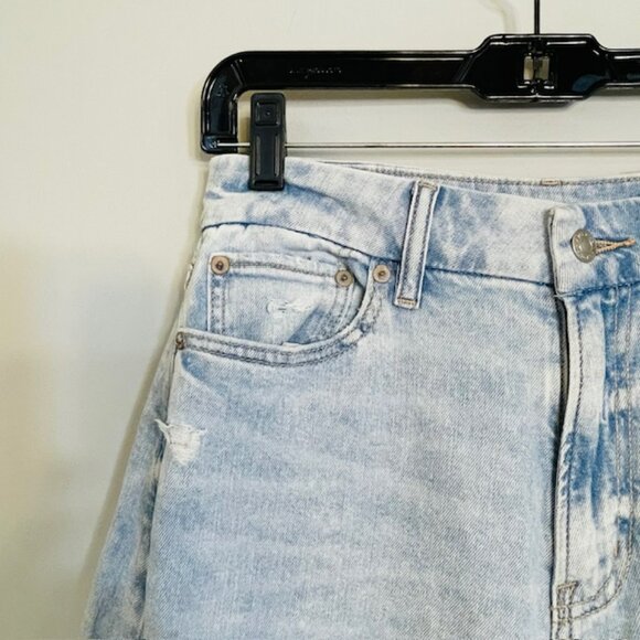 AE Dreamy Drape Baggy Curvy Ultra Wide Leg Jeans High Rise Distressed NWT 29 - Picture 3 of 11